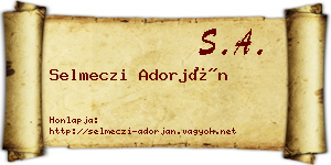 Selmeczi Adorján névjegykártya